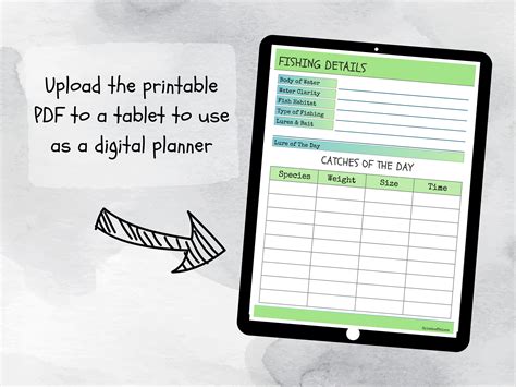 Green Printable Fishing Log Book With Tides And Moons Fishing Etsy