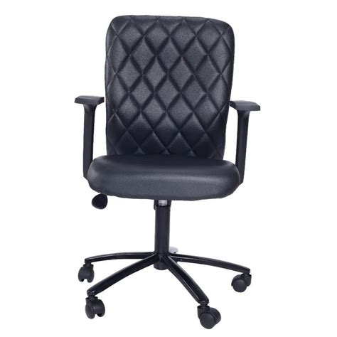 Mid Back Black Leather Revolving Office Chair At Rs In Mumbai Id