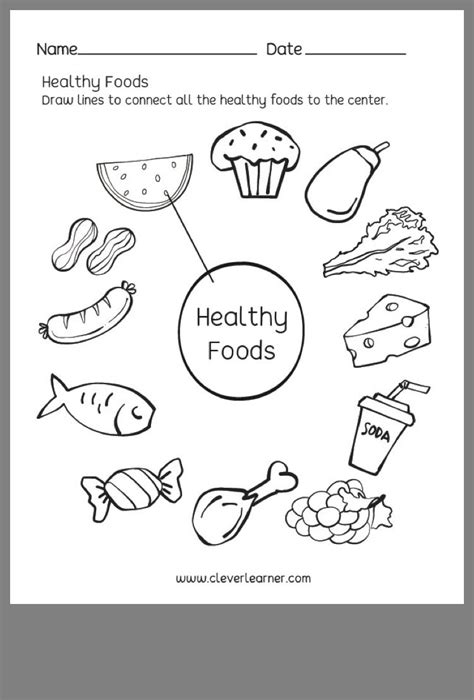 Our Food Worksheet For Class