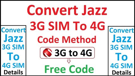 How To Convert Jazz 3G SIM To 4G Free At Home Updated