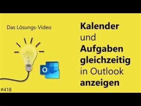 Das L Sungsvideo Kalender Und Aufgaben Gleichzeitig In Outlook