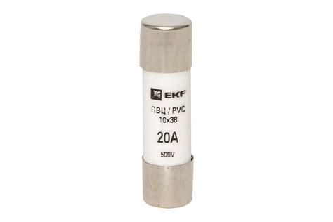 Цилиндрическая плавкая вставка EKF ПВЦ, 20А PROxima 20 шт pvc-10x38-20 ...