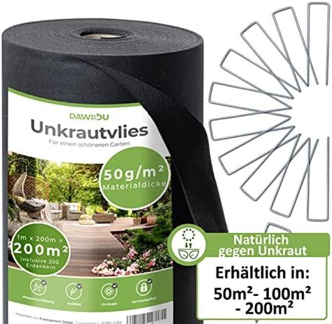 Dawidu Gartenvlies Unkrautvlies G M M Inkl Erdanker Set