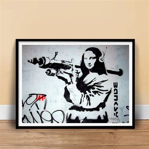 Banksy mona Lisa With Rocket Launcher 18x24 - Etsy