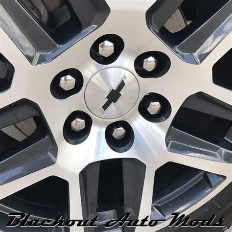 2021 2024 Chevy Silverado 1500 Center Cap Wheel Emblem Bowtie Blackout Decals Ebay