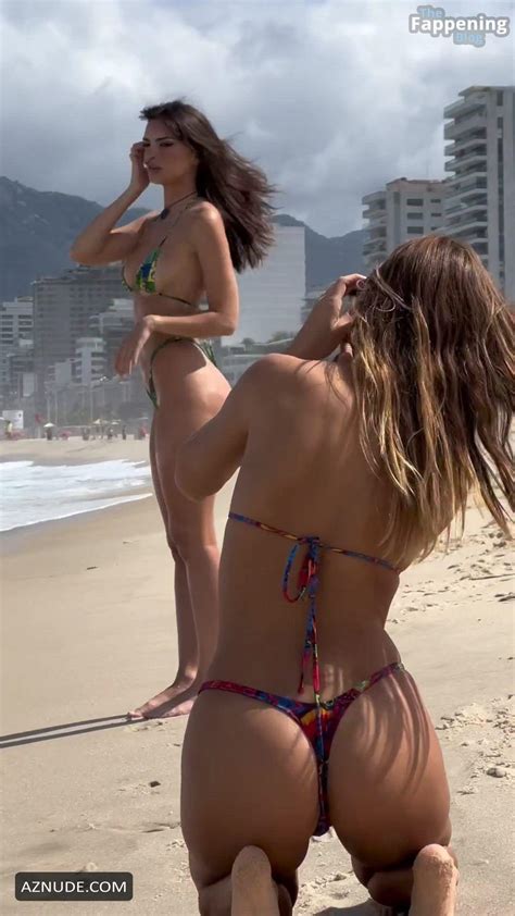 Emily Ratajkowski Sizzles In Sexy Bikini At Beach Party AZNude