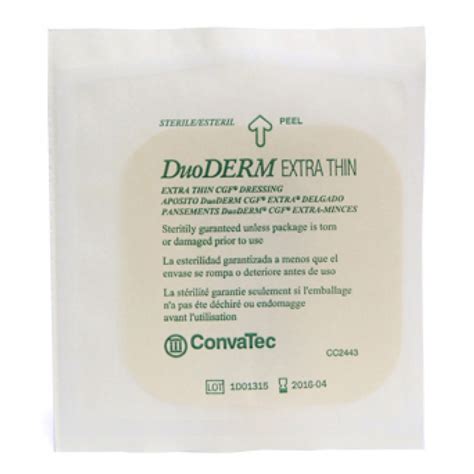 Curativo de Hidrocolóide Placa Duoderm Extra Fino 10x10cm Convatec