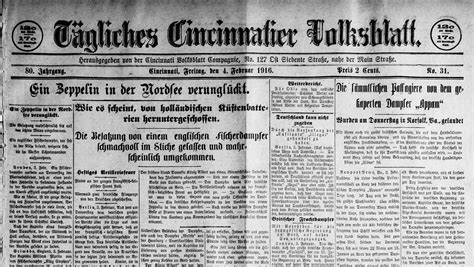 Our history: German-language newspapers once thrived in Cincinnati