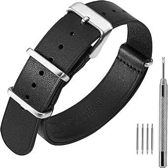 ANNEFIT Leather Watch Straps 18mm 20mm 22mm Genuine Calfskin One Piece