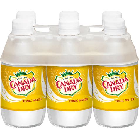 Canada Dry Tonic Water 10 Fl Oz Glass Bottles 6 Pack Club Soda