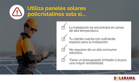 Características principales paneles solares policristalinos