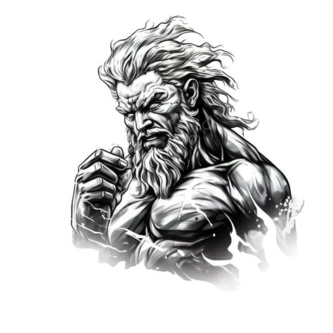 Zeus Wielding Thunderbolt Lightning Tattoo Tattoo Ink Traditional