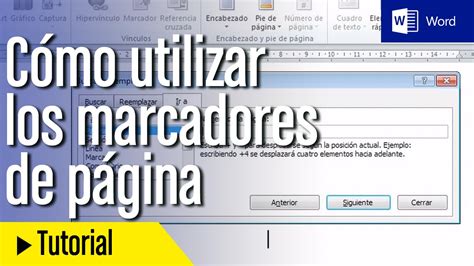 Tutorial Word Cómo utilizar los marcadores de página YouTube