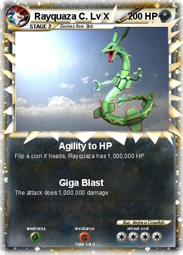 Pokémon Rayquaza C Lv X 5 5 Agility To Hp My Pokemon Card