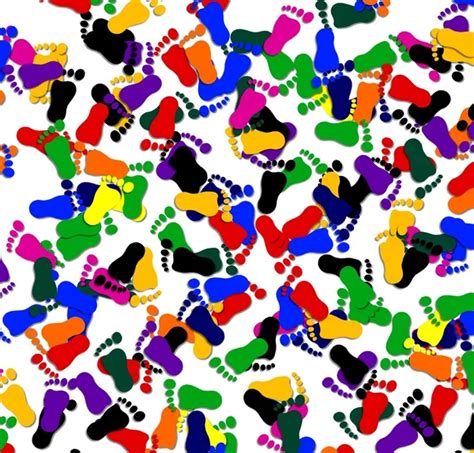 Colored Footprints Stock Photos Royalty Free Colored Footprints Images