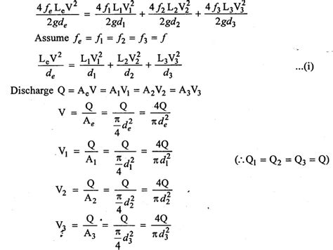 Fluid Flow Through Pipes In Series And Parallel With Solved Example