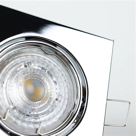 VIERA Chrome IP20 Square Square Recessed Ceiling Spot Luminaire