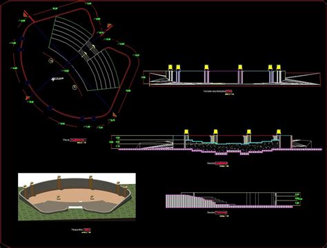 Amphitheater DWG Section for AutoCAD • Designs CAD