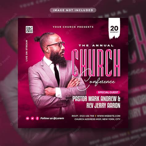 Premium Psd Church Conference Flyer Social Media Post Banner Template