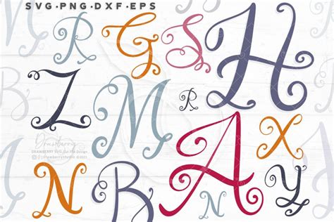 Fancy Cursive Letters Calligraphy Tattoo Design Bundles