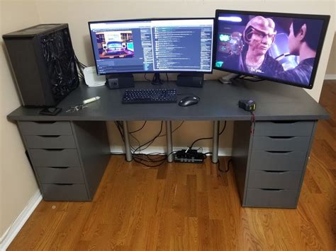 Finally upgraded my desk Ignore the horrible cable management! | Gaming ...