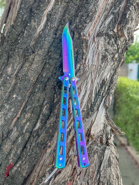 New multi coloured butterfly knife | affordable version - KZ GEAR