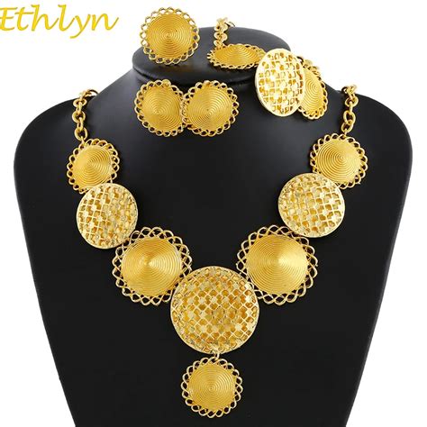 Ethlyn Ethiopian Jewelry Set Gold Color African Jewelry Sets Gold