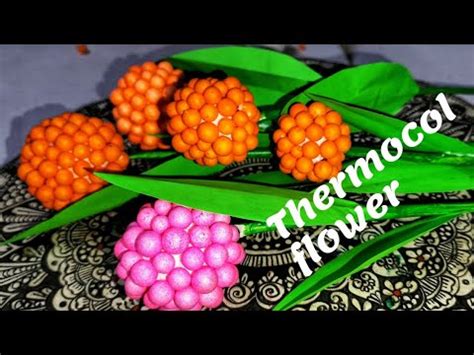 Diy Thermocol Balls Craft Thermocol Balls Flower Thermocol Craft Craft