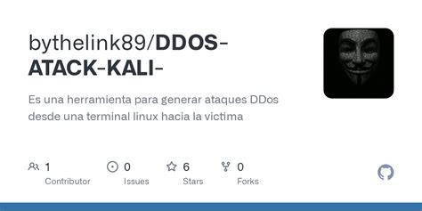 Github Bythelink89ddos Atack Kali Es Una Herramienta Para Generar