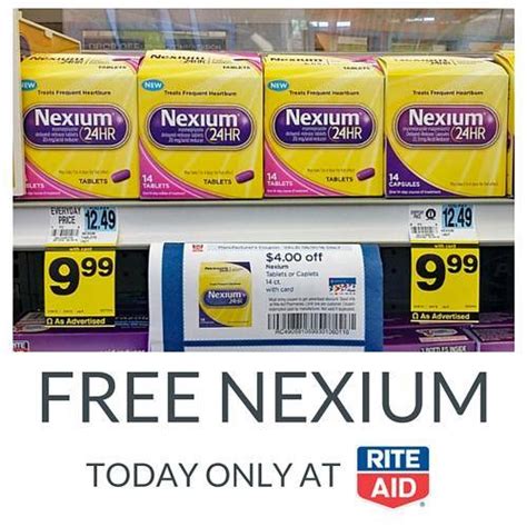 Hot Printable Nexium 24hr Coupons Free At Rite Aid Today Only