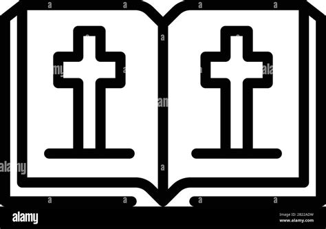 Bible Icon Outline Style Stock Vector Image Art Alamy