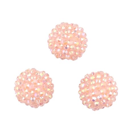 Acrylic Beads With Stones 20 Mm Peach Nude Yoots