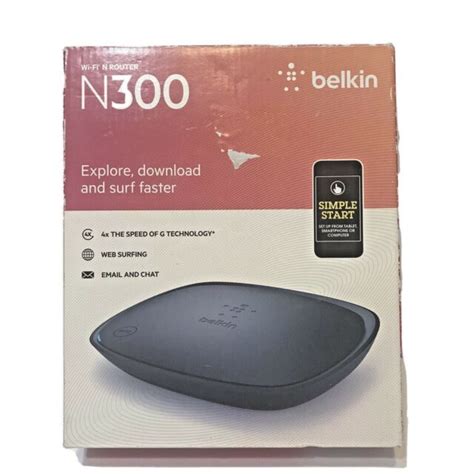 Belkin N300 300 Wi Fi 4 Port Wireless Router Model F9k1007v1 In Box Ebay