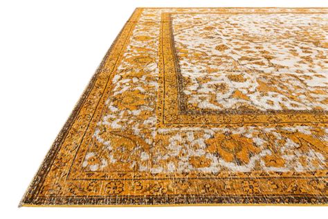 Mustard Yellow 9 10 X 13 5 Ultra Vintage Persian Rug