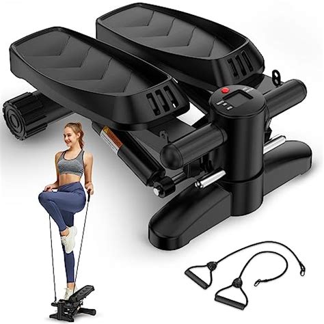 Trakmaxi Stair Stepper For Exercise Mini Steppers With Resistance Band And Calories Count