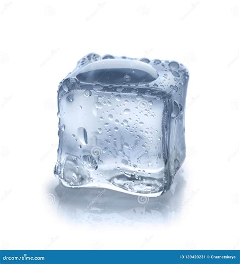 Crystal clear ice cube stock image. Image of frost, food - 139420231