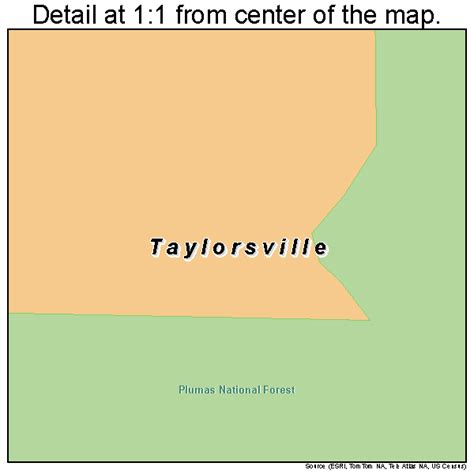 Taylorsville California Street Map 0678008