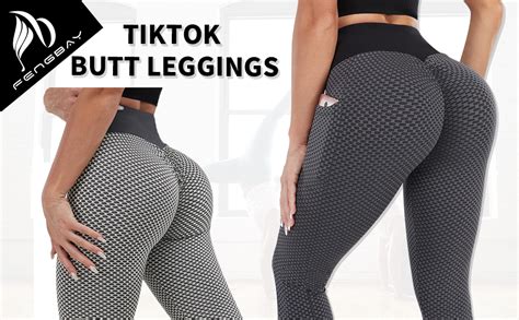 Fengbay Tik Tok Leggings Butt Lifting Leggings Yoga Pants Scrunch Booty