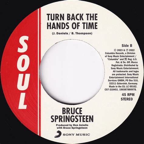 Bruce Springsteen Lyrics Turn Back The Hands Of Time Album Version