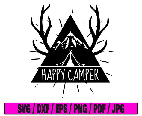 Camping Svg Happy Camper Svg Camper Svg Camper Silhouette Etsy