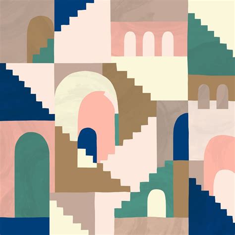 Architopie Mural Wallpaper In Nude Graphic Wallpaper