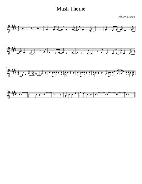 Mash Theme Sheet Music For Trumpet In B Flat Solo