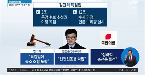 한동훈 “특검법은 악법 명품백은 공작”