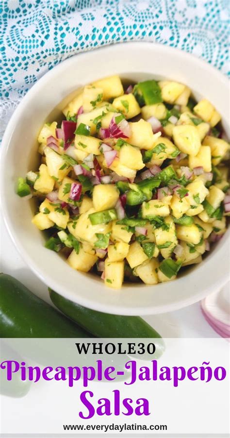 Spicy Pineapple Jalapeño Salsa Recipe Mexican Food Recipes Authentic Healthy Mexican