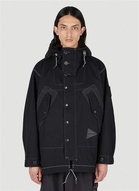 And Wander X Danner Field Parka Jacket In Black And Wander