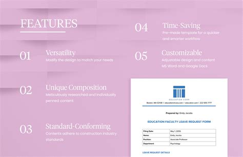 Education Faculty Leave Request Form In Word PDF Google Docs