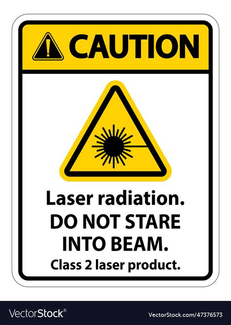 Caution Laser Radiationdo Not Stare Royalty Free Vector