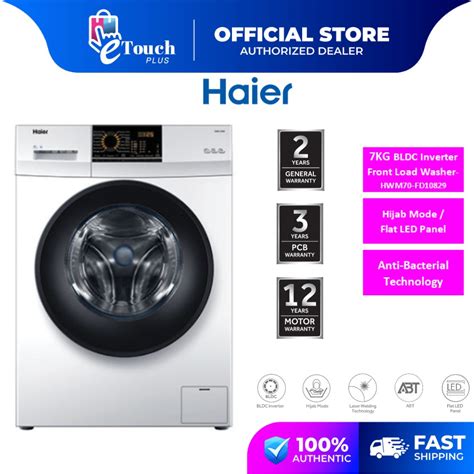 Haier 7kg Inverter Front Load Washer Washing Machine Hwm70 Fd10829 Washer Mesin Basuh Shopee