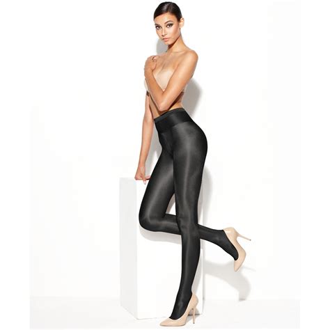 Lyst Wolford Neon High Gloss Tights In Black