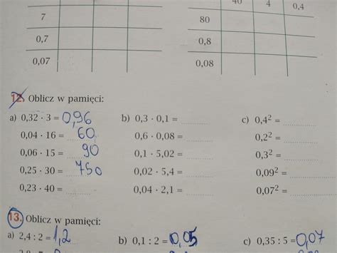 Zadanie 12 strona 5 ćwiczenia matematyka z plusem klasa 6 wersja C